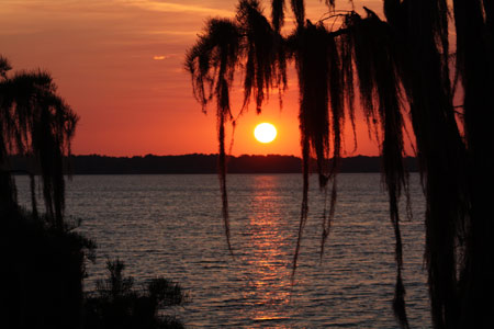 sunset over lake santa fe